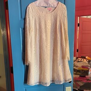 Lilly Pulitzer  Cream Lace Dress large